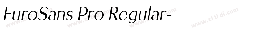 EuroSans Pro Regular字体转换